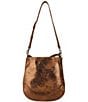 Color:Metallic Bronze - Image 5 - Melissa Metallic Leather Hobo Bag