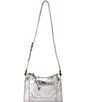Color:Metallic Silver - Image 1 - Melissa Metallic Zip Crossbody Bag