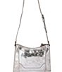 Color:Metallic Silver - Image 2 - Melissa Metallic Zip Crossbody Bag