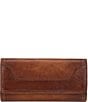 Frye Melissa Trifold Antique Leather Wallet, Color:Cognac - Image 1