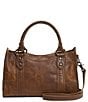 Frye Melissa Washed Leather Satchel Bag, Color:Dark Brown - Image 1