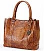Color:Cognac - Image 3 - Melissa Washed Leather Tote Bag