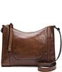 Frye Melissa Zip Leather Crossbody Bag, Color:Cognac - Image 1