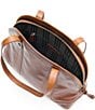 Color:Cognac - Image 4 - Melissa Zip Domed Leather Satchel Bag