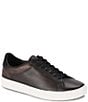 Color:Black - Image 1 - Men's Astor Leather Low Lace Sneakers