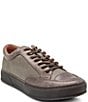 Color:Charcoal - Image 1 - Men's Hoyt Leather Low Lace Up Sneaker
