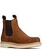 Color:Bark - Image 1 - Men's Leather Hudson Chelsea Wedge Work Boots