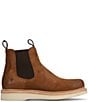 Color:Bark - Image 2 - Men's Leather Hudson Chelsea Wedge Work Boots