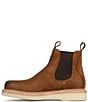 Color:Bark - Image 4 - Men's Leather Hudson Chelsea Wedge Work Boots