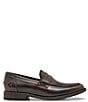 Color:Black - Image 2 - Men's Tyler Brush Leather Penny Loafers