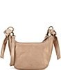 Color:Metallic Cream - Image 1 - Metallic Nora Knotted Soft Leather Crossbody Bag