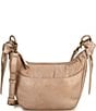 Color:Metallic Cream - Image 2 - Metallic Nora Knotted Soft Leather Crossbody Bag