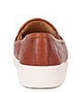 Color:Cognac - Image 3 - Mia Leather Slip-On Platform Sneakers
