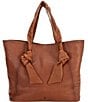 Color:Cognac - Image 1 - Nora Knotted Tote Bag