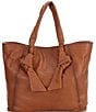 Color:Cognac - Image 2 - Nora Knotted Tote Bag