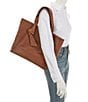 Color:Cognac - Image 4 - Nora Knotted Tote Bag