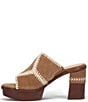Color:Almond - Image 4 - Pipa Crochet Suede Platform Slide Sandals