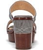 Color:Grey Sky - Image 3 - Pipa Woodstock Leather Two Band Platform Sandals