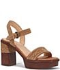 Color:Almond - Image 1 - Pipa Woodstock Suede Two Piece Platform Sandals