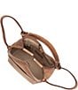Color:Tan - Image 4 - Reed Magnetic Snap Leather Hobo Bag