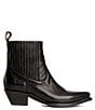 Color:Black - Image 2 - Sacha Chelsea Leather Western Booties
