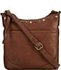 Frye Soraya Gold Metal Swing Pack Crossbody Bag, Color:Dark Brown - Image 1