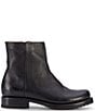 Color:Black Distressed - Image 2 - Veronica Inside Zip Distressed Leather Booties