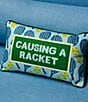 Furbish Causing A Racket Needlepoint Pillow, Color:Gren Dark Green - Image 5