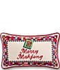 Furbish Holiday Collection Merry Mahjong Needlepoint Pillow - Image 1