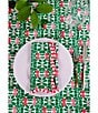 Furbish Pomegranate Embroidered Print Cotton Tablecloth, Color:Green - Image 3