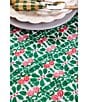 Furbish Pomegranate Embroidered Print Cotton Tablecloth, Color:Green - Image 4