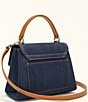 Color:Mediterraneo - Image 2 - 1927 Denim Mini Top Handle Satchel Bag