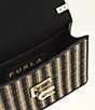 Color:Toni Nero - Image 3 - 1927 Striped Rafia Straw Leather Mini Shoulder Bag