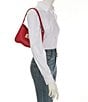 Color:Rosso Veneziano - Image 4 - 1927 Wave Leather Shoulder Bag