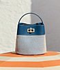 Furla Amelia Canvas Stripe Handle Mini Bucket Bag - Image 6
