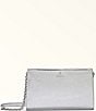 Color:Silver - Image 1 - Camelia Mini Silver Metallic Crossbody Bag