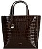 Furla Divide It Croc Double Handle Tote Bag - Image 1