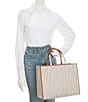 Furla Opprotunity Canvas Logo Print Large Handle Tote Bag - Image 4