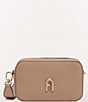 Color:Greige - Image 1 - Primula Leather Mini Crossbody Bag