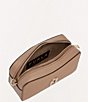 Color:Greige - Image 2 - Primula Leather Mini Crossbody Bag