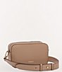 Color:Greige - Image 3 - Primula Leather Mini Crossbody Bag