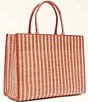 Color:Toni Cannell - Image 2 - Striped Large Opportunity Rafia Straw Leather Tote Bag