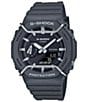 Color:Grey - Image 1 - Men's Anadigi Bumper Guard Shock Resistant Grey Resin Strap Watch