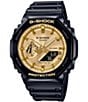 Color:Black - Image 1 - Men's Digital Black & Gold Resin Strap Watch
