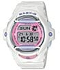 Color:White - Image 1 - Women's Baby G Digital White Resin Strap Watch