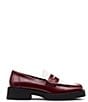 Color:Wine Combo - Image 2 - Bowery Square Toe Leather Penny Loafers