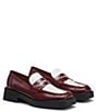 Color:Wine Combo - Image 5 - Bowery Square Toe Leather Penny Loafers