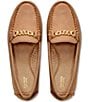 Color:Tan - Image 4 - Dylan Chain Nubuck Driver Loafers