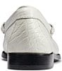 Color:White - Image 3 - Women's Lianna Bit Crocodile Embossed Leather Bit Buckle Weejun Loafers