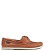 Color:Brown - Image 2 - Men's Hampton Leather Boat Shoes
